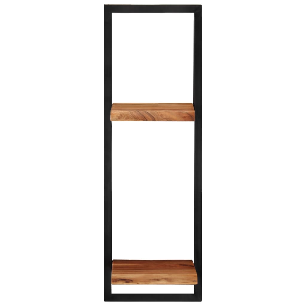 Rafturi de perete 2 buc. 25x25x75 cm lemn masiv acacia/oțel - Lando