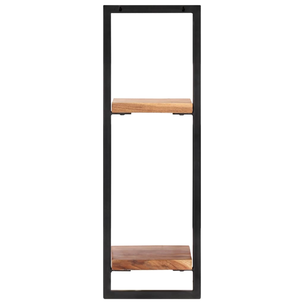 Rafturi de perete 2 buc. 25x25x75 cm lemn masiv acacia/oțel - Lando