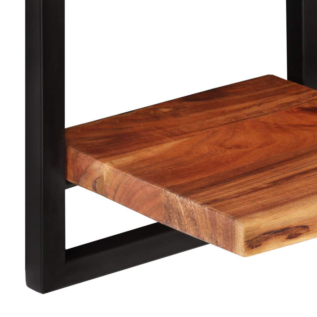 Rafturi de perete 2 buc. 25x25x75 cm lemn masiv acacia/oțel - Lando