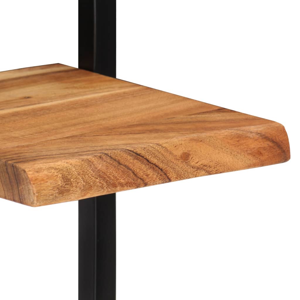 Rafturi de perete 2 buc. 25x25x75 cm lemn masiv acacia/oțel - Lando