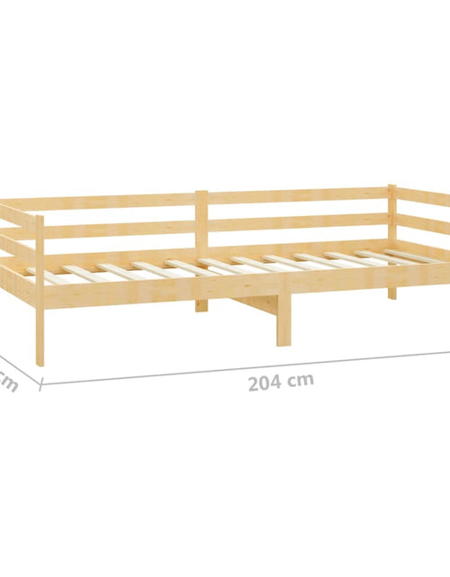 Загрузите изображение в средство просмотра галереи, Pat de zi cu saltea, 90x200 cm, lemn masiv de pin - Lando

