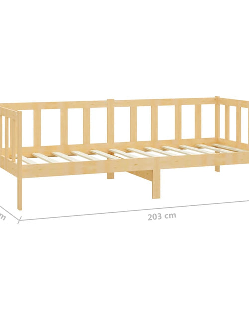 Загрузите изображение в средство просмотра галереи, Pat de zi cu saltea, 90x200 cm, lemn masiv de pin - Lando

