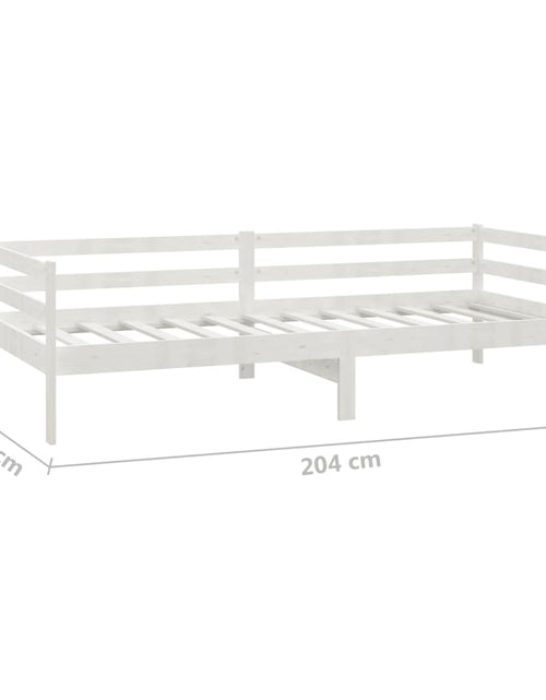 Загрузите изображение в средство просмотра галереи, Pat de zi cu sertare, alb, 90x200 cm, lemn masiv de pin - Lando
