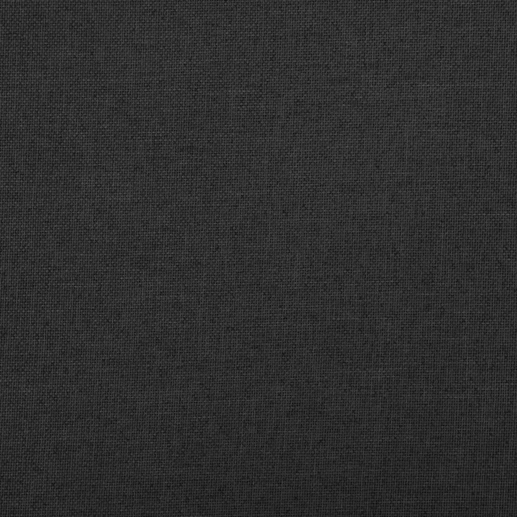 Bancă depozitare pliabilă, negru, 76x38x38 cm, imitație pânză - Lando