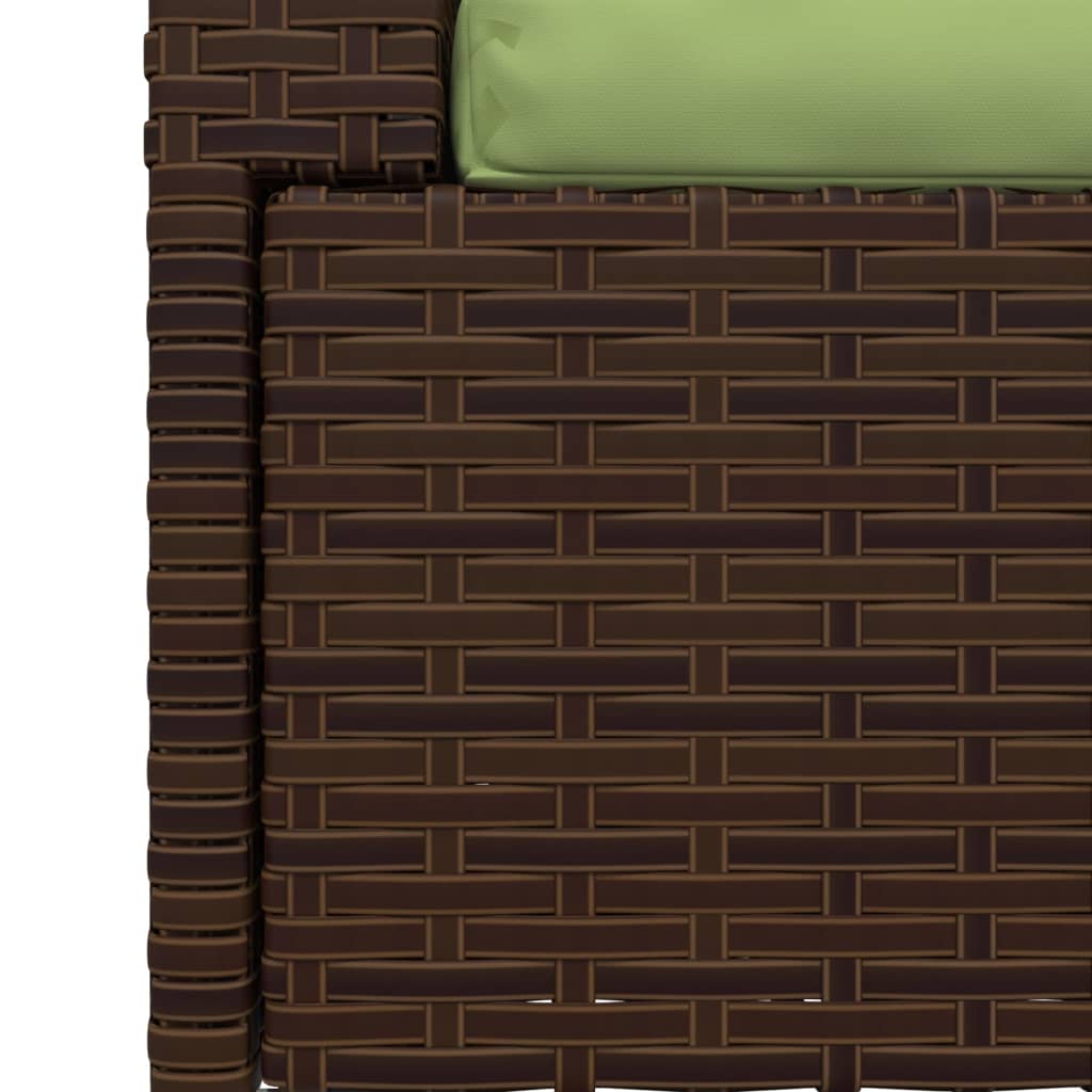 Canapea cu 2 locuri, cu perne, maro, poliratan - Lando