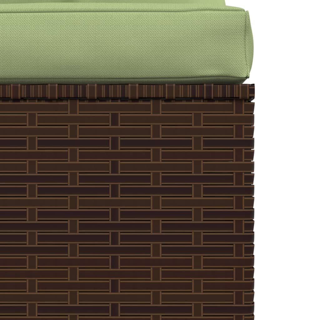 Canapea de mijloc de grădină cu perne, maro, poliratan - Lando