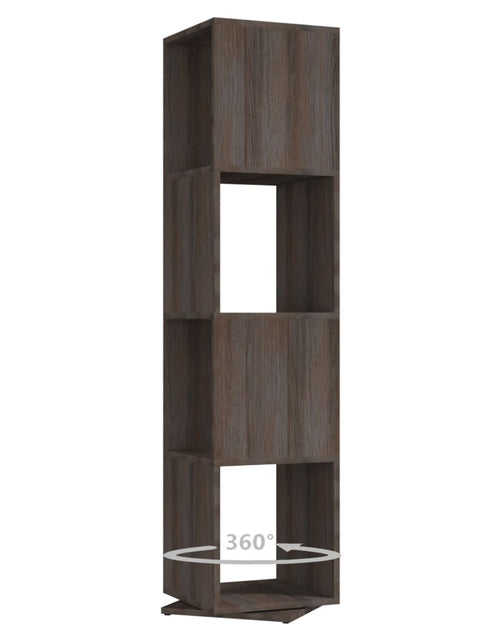 Încărcați imaginea în vizualizatorul Galerie, Dulap rotativ, gri/stejar sonoma, 34,5x34,5x147,5 cm, lemn Lando - Lando
