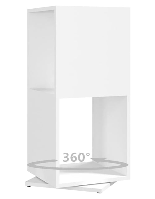 Загрузите изображение в средство просмотра галереи, Dulap rotativ, alb, 34,5x34,5x75,5 cm, lemn prelucrat Lando - Lando

