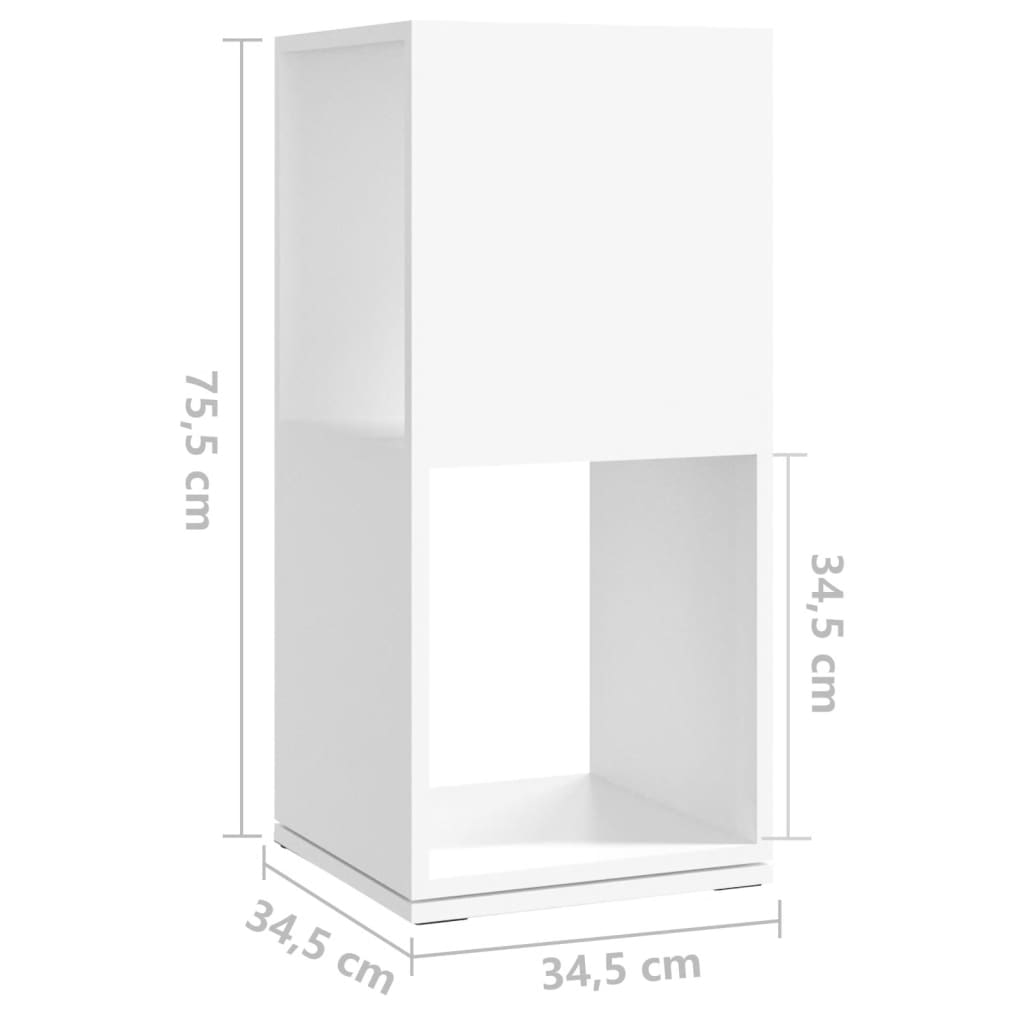 Dulap rotativ, alb, 34,5x34,5x75,5 cm, lemn prelucrat Lando - Lando