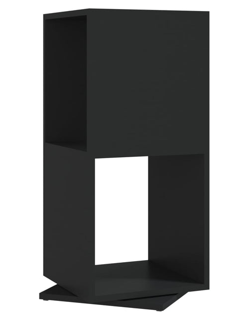 Încărcați imaginea în vizualizatorul Galerie, Dulap rotativ, negru, 34,5x34,5x75,5 cm, lemn prelucrat Lando - Lando
