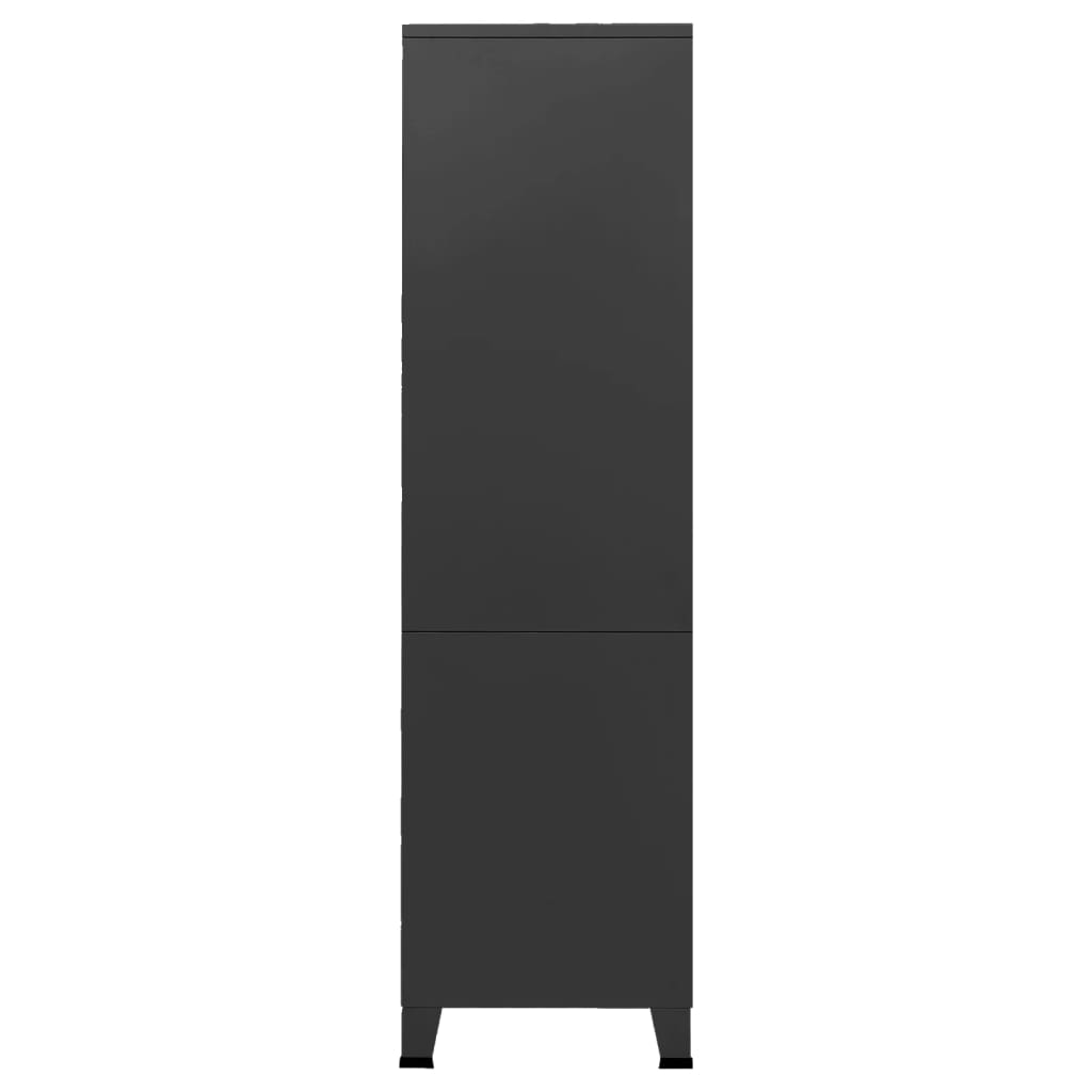 Șifonier industrial, negru, 90x50x180 cm, metal - Lando