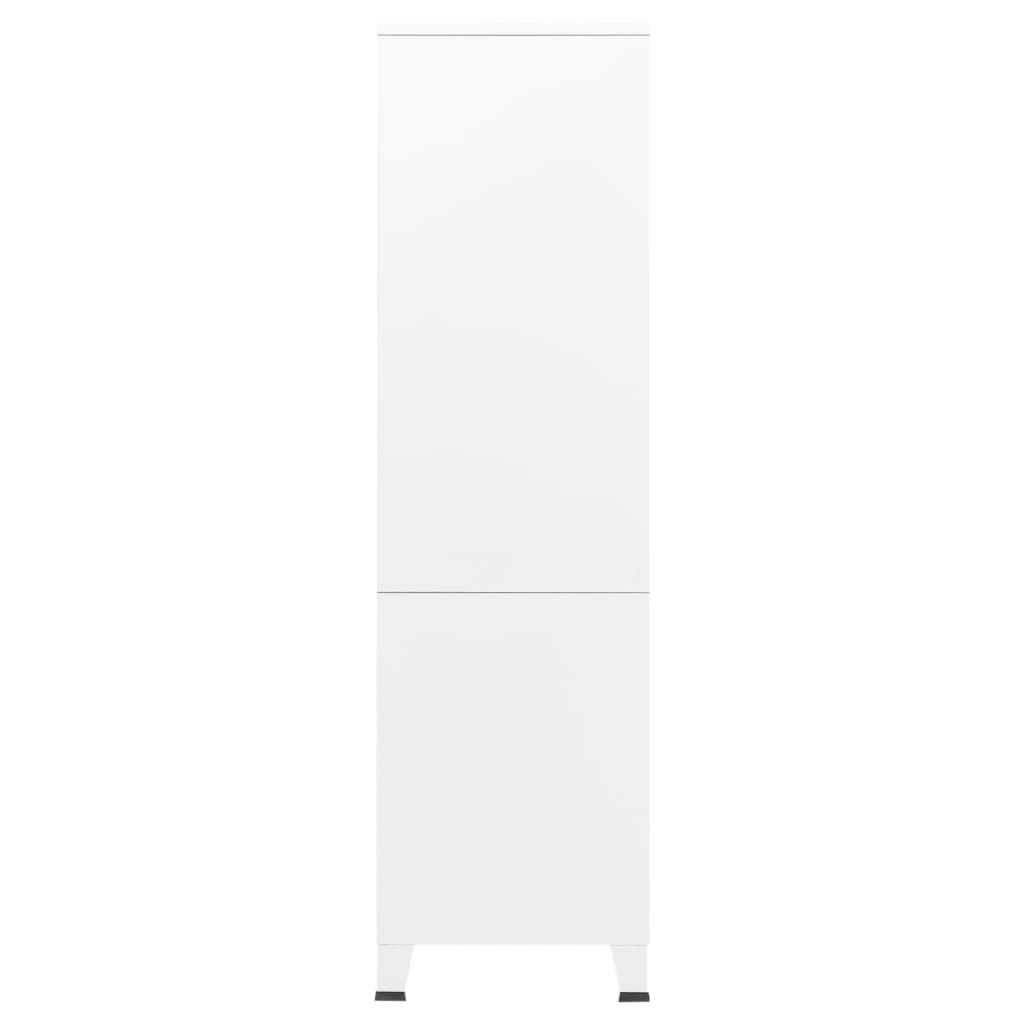 Șifonier industrial, alb, 90x50x180 cm, metal - Lando