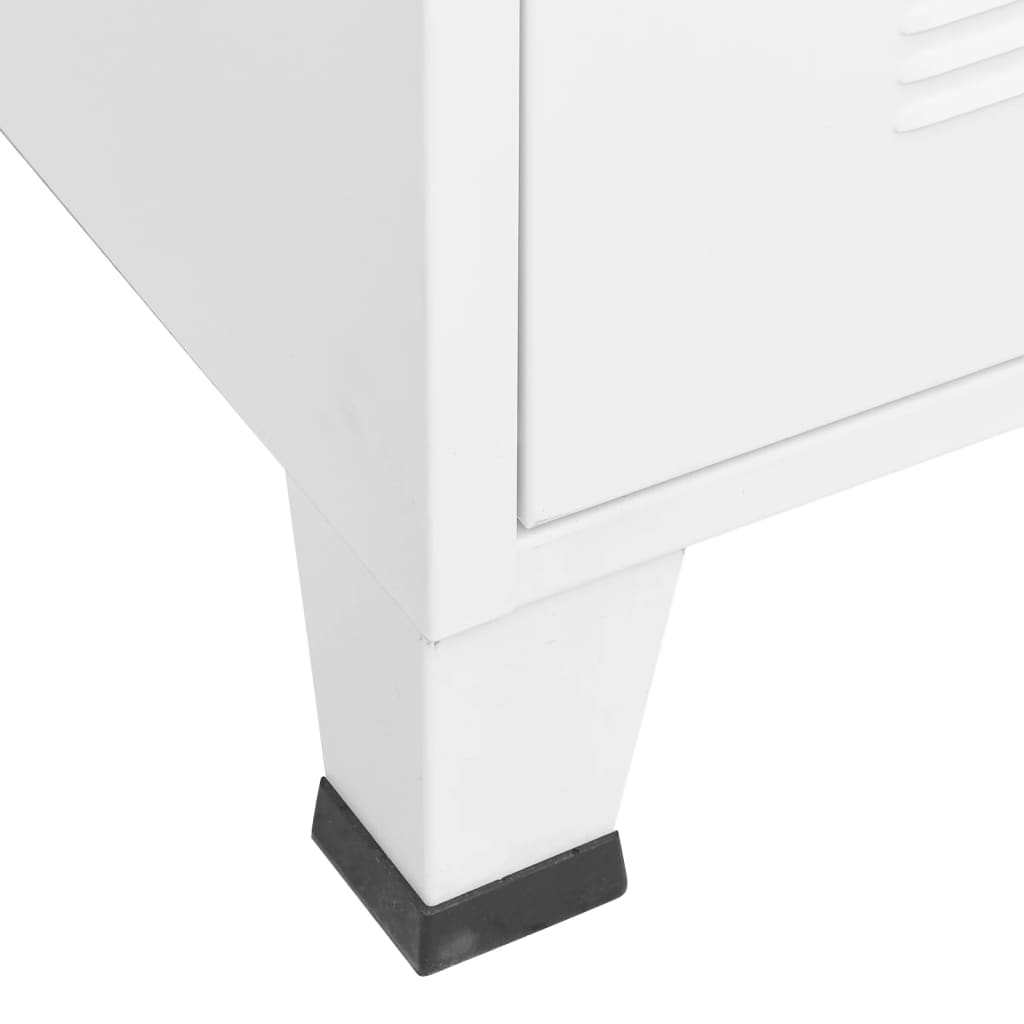 Șifonier industrial, alb, 90x50x180 cm, metal - Lando