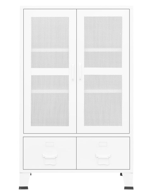 Încărcați imaginea în vizualizatorul Galerie, Dulap industrial de depozitare, alb, 70x40x115 cm, metal - Lando

