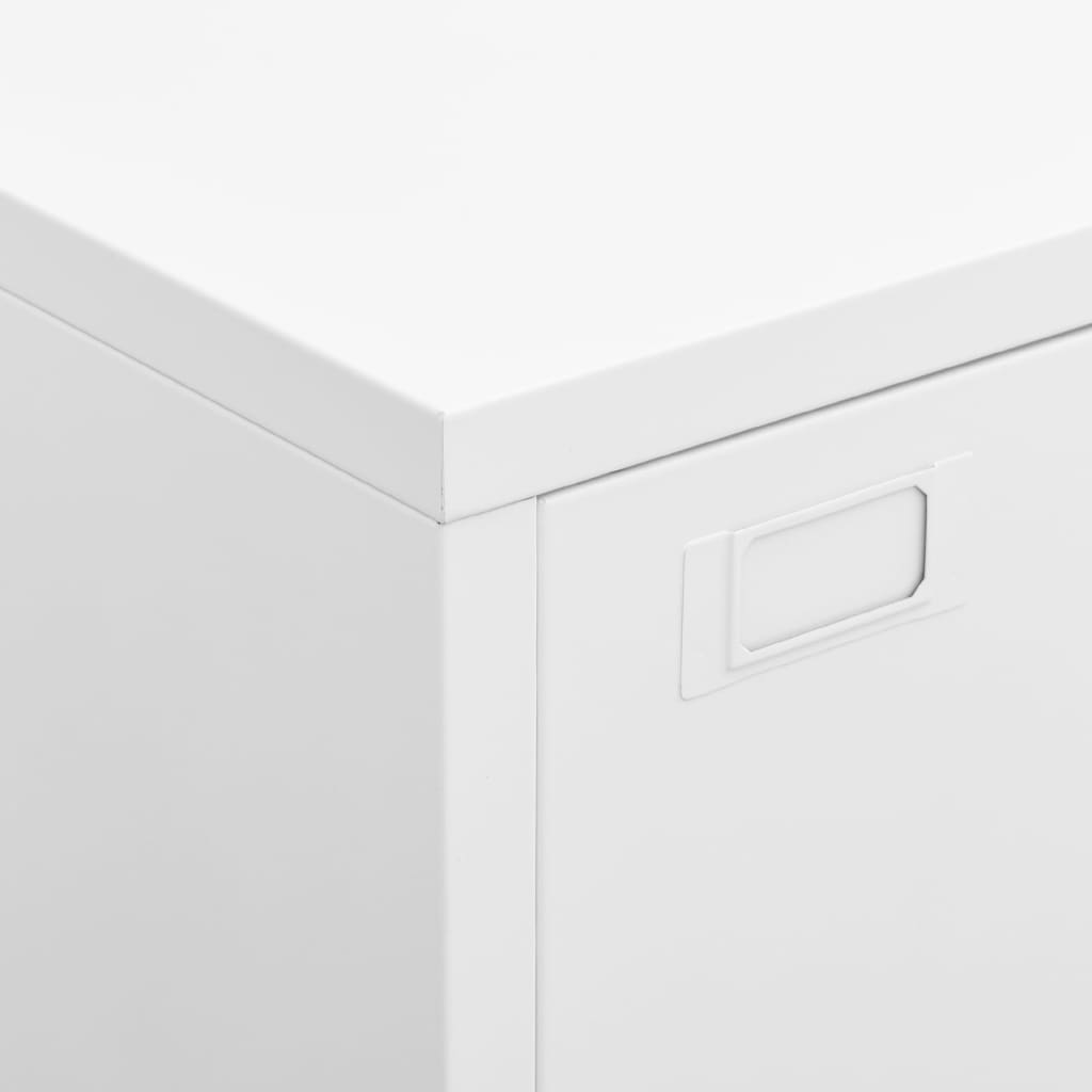 Dulap industrial de depozitare, alb, 75x40x115 cm, metal - Lando