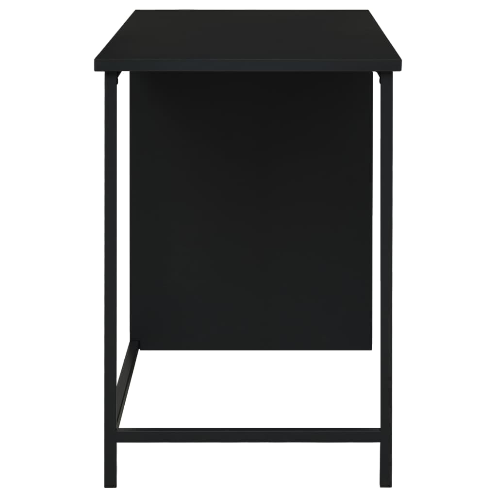 Birou cu sertare, negru, 105x52x75 cm, oțel, industrial - Lando
