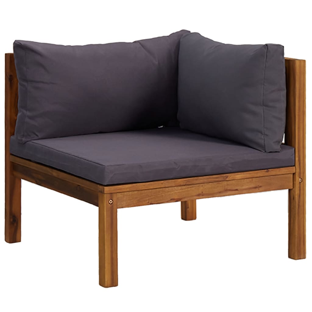 Set mobilier de grădină cu perne, 4 piese, lemn masiv de acacia - Lando