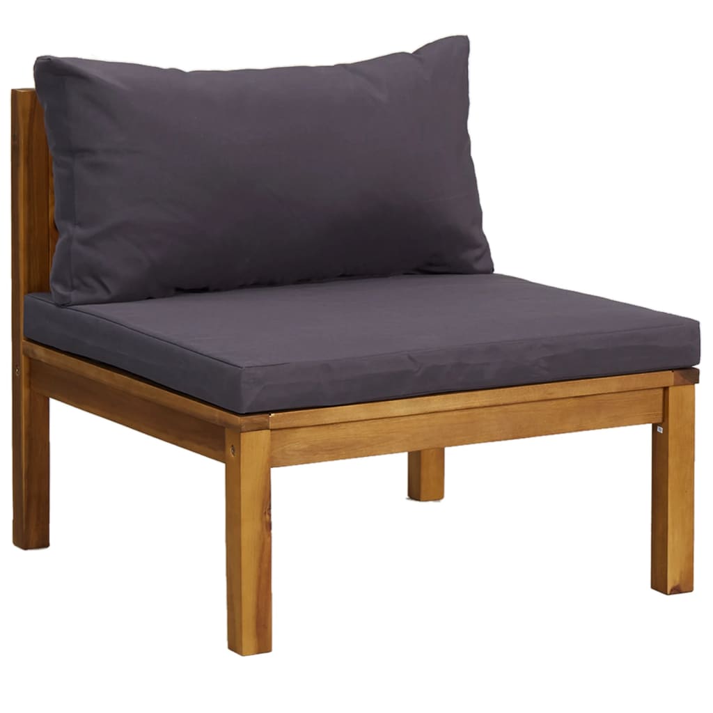 Set mobilier de grădină cu perne, 4 piese, lemn masiv de acacia - Lando