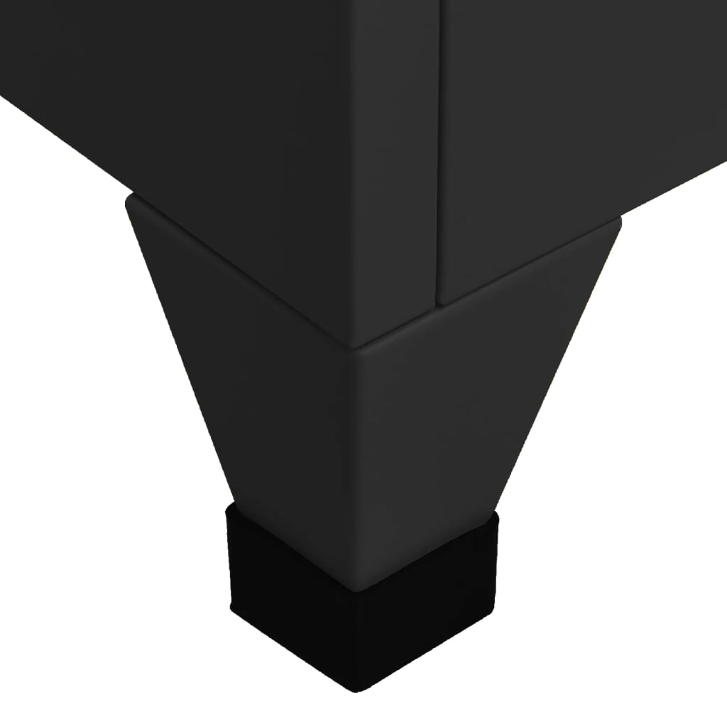 Fișet, negru, 38x45x180 cm, oțel - Lando