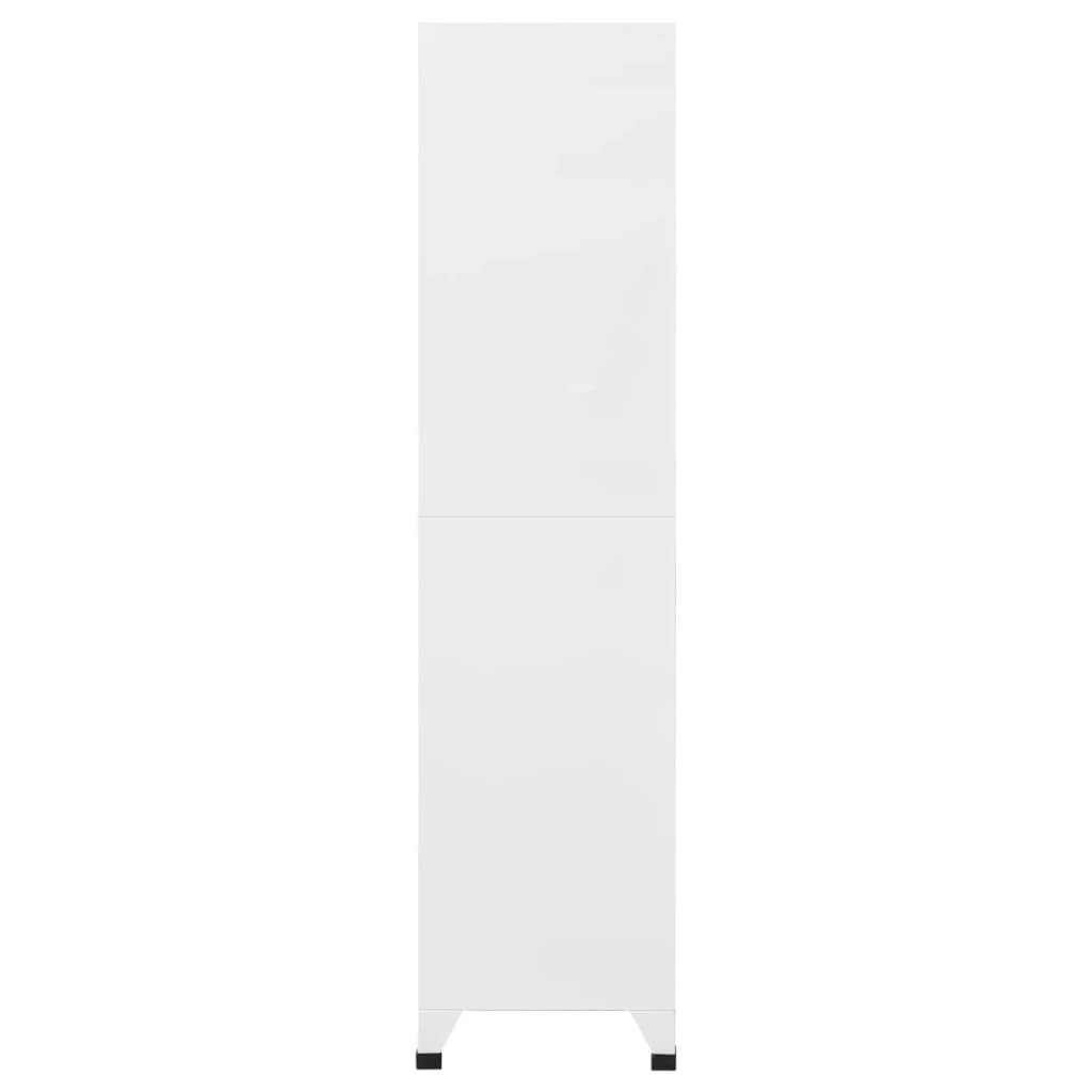 Fișet, alb, 90x45x180 cm, oțel - Lando