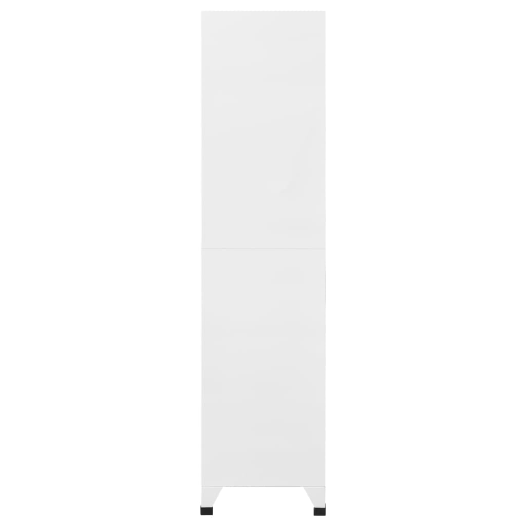 Fișet, alb, 90x45x180 cm, oțel - Lando