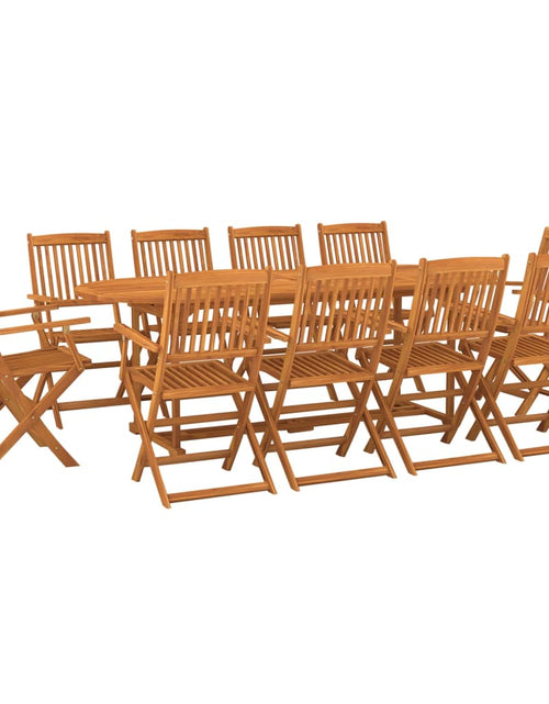 Încărcați imaginea în vizualizatorul Galerie, Set de masă pentru grădină, 11 piese, lemn masiv de acacia - Lando
