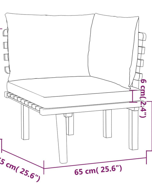 Încărcați imaginea în vizualizatorul Galerie, Set mobilier de grădină cu perne, 4 piese, lemn masiv de acacia - Lando
