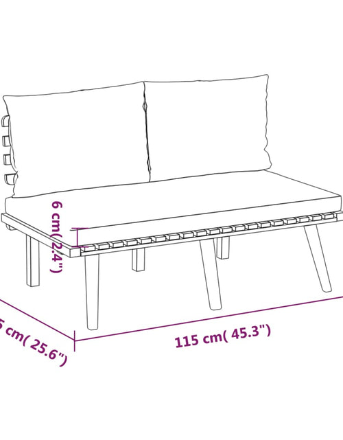Загрузите изображение в средство просмотра галереи, Set mobilier de grădină cu perne, 3 piese, lemn masiv de acacia - Lando
