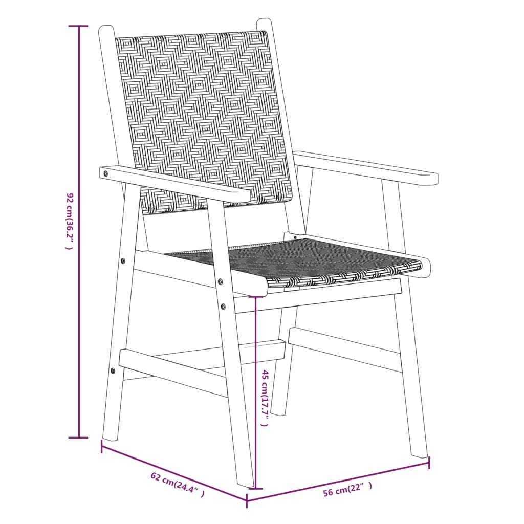 Set mobilier de grădină, 5 piese, lemn masiv de acacia - Lando