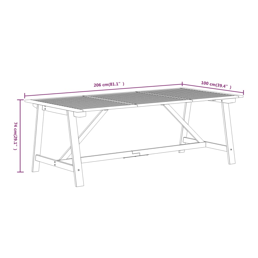 Set mobilier de grădină, 9 piese, lemn masiv de acacia - Lando