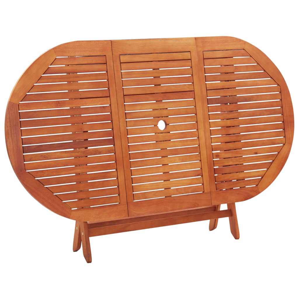 Set mobilier de exterior pliabil, 7 piese, lemn masiv eucalipt - Lando