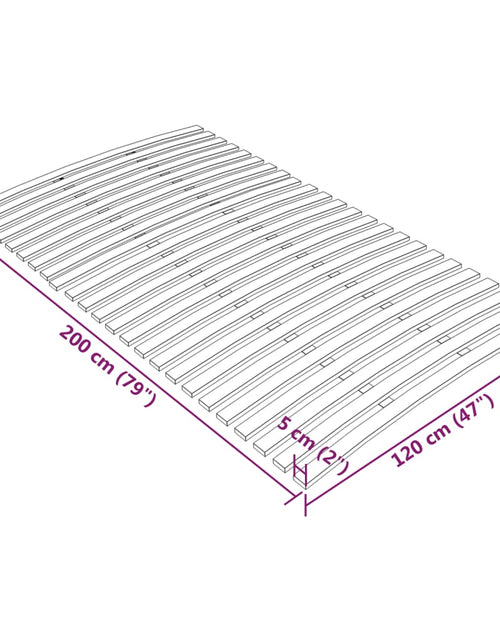 Încărcați imaginea în vizualizatorul Galerie, Bază de pat cu șipci, 24 șipci, 120x200 cm - Lando
