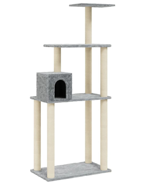 Încărcați imaginea în vizualizatorul Galerie, Ansamblu pisici cu stâlpi din funie de sisal gri deschis 147 cm Lando - Lando
