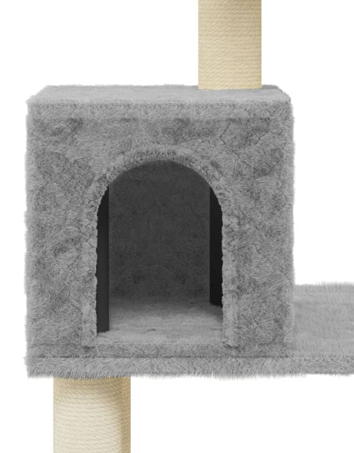 Încărcați imaginea în vizualizatorul Galerie, Ansamblu pisici cu stâlpi din funie de sisal gri deschis 147 cm Lando - Lando

