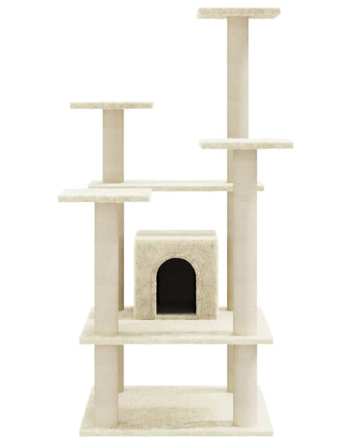 Загрузите изображение в средство просмотра галереи, Ansamblu pisici cu stâlpi din funie de sisal, crem, 110 cm Lando - Lando
