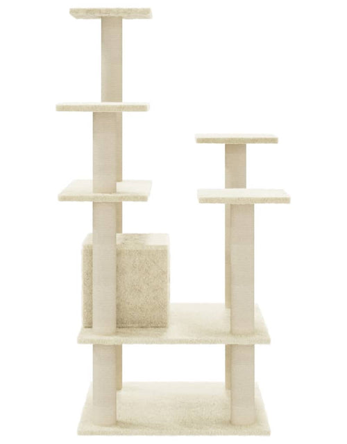 Încărcați imaginea în vizualizatorul Galerie, Ansamblu pisici cu stâlpi din funie de sisal, crem, 110 cm Lando - Lando
