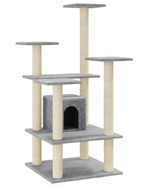 Încărcați imaginea în vizualizatorul Galerie, Ansamblu pisici, stâlpi din funie sisal, gri deschis, 110 cm Lando - Lando
