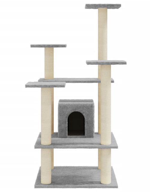 Încărcați imaginea în vizualizatorul Galerie, Ansamblu pisici, stâlpi din funie sisal, gri deschis, 110 cm Lando - Lando
