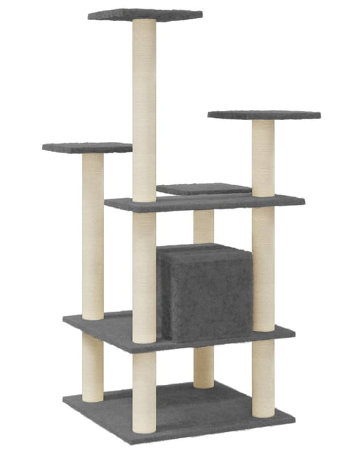 Încărcați imaginea în vizualizatorul Galerie, Ansamblu pisici cu stâlpi din funie de sisal, gri închis 110 cm Lando - Lando
