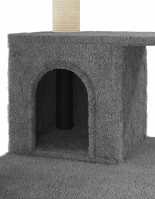 Загрузите изображение в средство просмотра галереи, Ansamblu pisici, stâlpi din funie sisal, gri închis, 183 cm Lando - Lando
