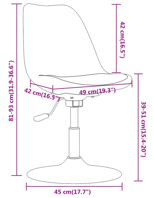 Загрузите изображение в средство просмотра галереи, Scaune de bucătărie pivotante, 6 buc., maro, material textil - Lando
