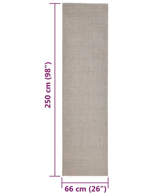 Загрузите изображение в средство просмотра галереи, Covor din sisal natural, nisipiu, 66x250 cm Lando - Lando
