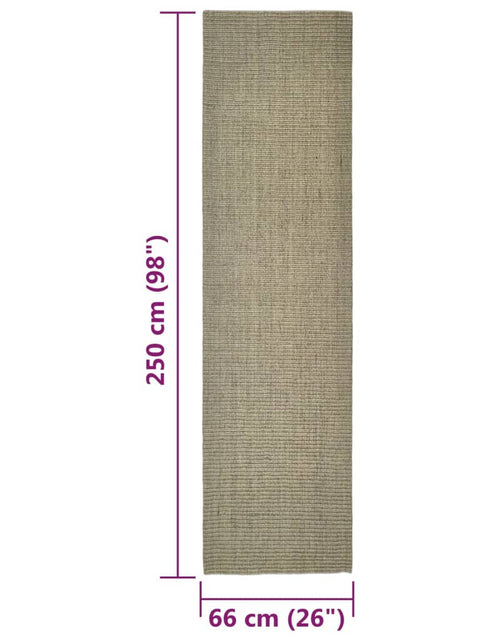 Загрузите изображение в средство просмотра галереи, Covor, gri taupe, 66x250 cm, sisal natural Lando - Lando
