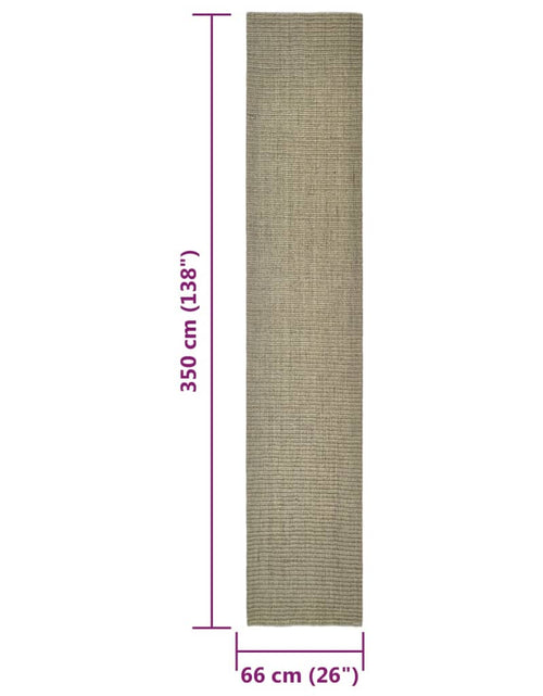 Загрузите изображение в средство просмотра галереи, Covor, gri taupe, 66x350 cm, sisal natural Lando - Lando
