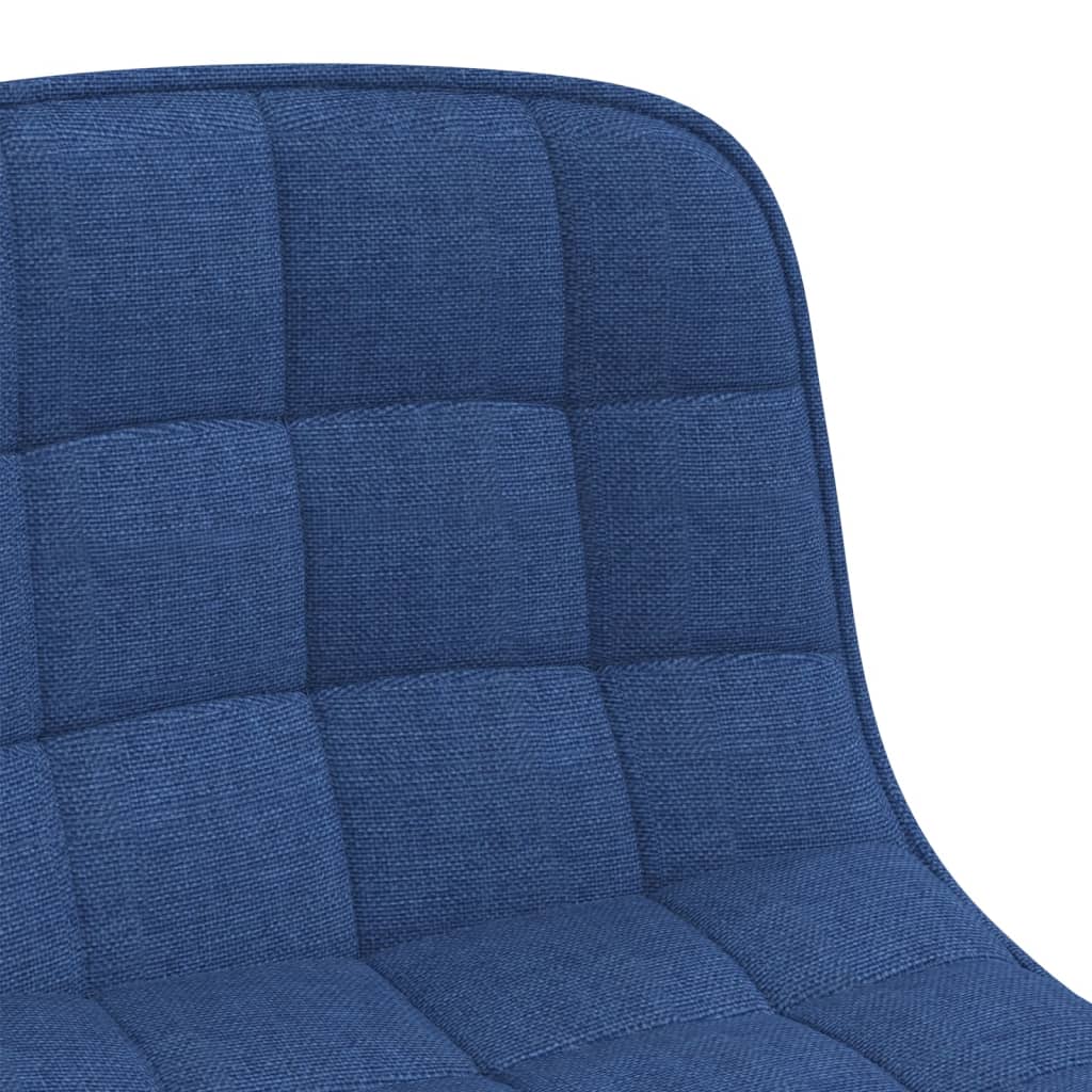 Scaune de sufragerie pivotante, 6 buc., albastru, textil - Lando