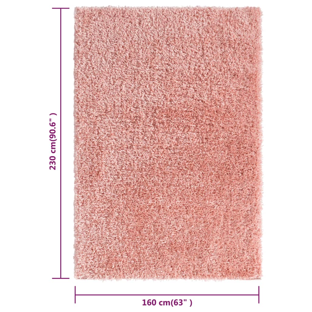 Covor moale cu fire înalte, roz, 160x230 cm, 50 mm Lando - Lando