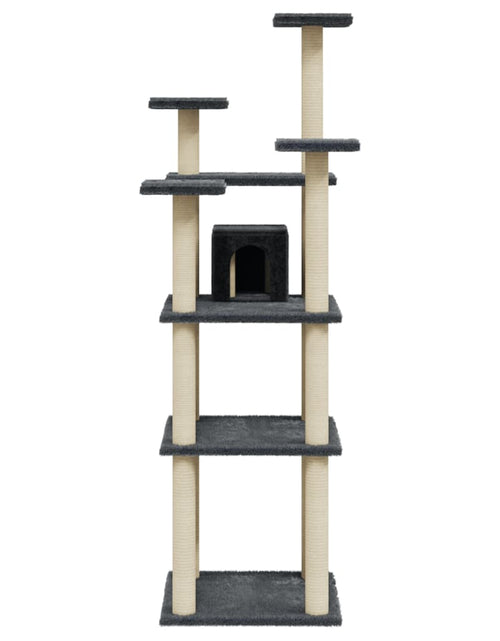 Загрузите изображение в средство просмотра галереи, Ansamblu pisici, stâlpi din funie sisal, gri închis, 171 cm Lando - Lando
