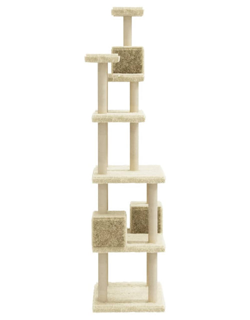 Încărcați imaginea în vizualizatorul Galerie, Ansamblu pisici cu stâlpi din funie de sisal, crem, 188 cm Lando - Lando
