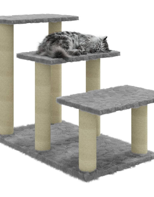 Încărcați imaginea în vizualizatorul Galerie, Ansamblu pisici, stâlpi din funie sisal, gri deschis, 50,5 cm Lando - Lando

