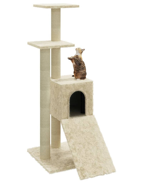 Încărcați imaginea în vizualizatorul Galerie, Ansamblu pisici cu stâlpi din funie de sisal, crem, 92 cm Lando - Lando
